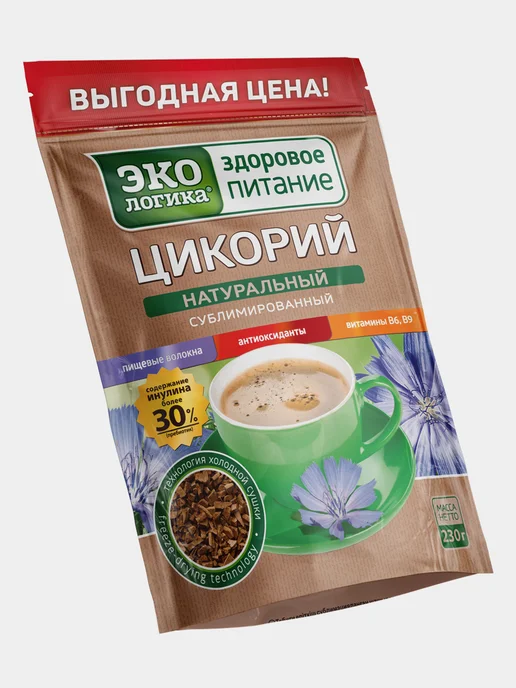 Экологика Здоровое Питание Цикорий натуральный растворимый сублимированный 2 шт по 85 г, 2 шт, 230 г, фото 4
