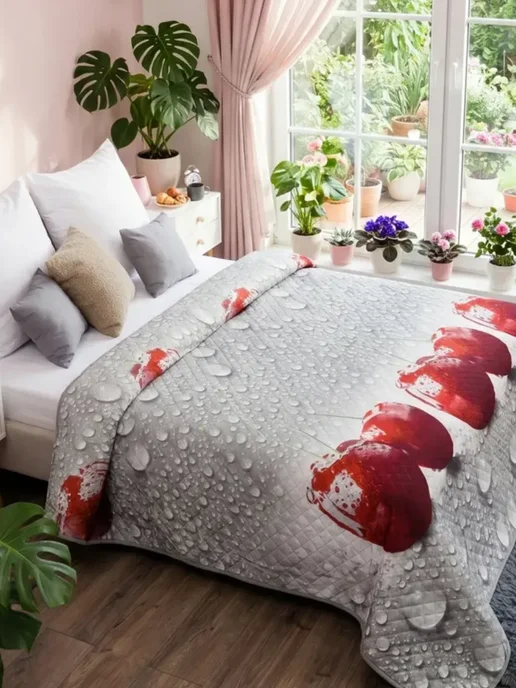 Павлина Покрывало на кровать 220х240 на диван стеганое, 220x240, фото 2