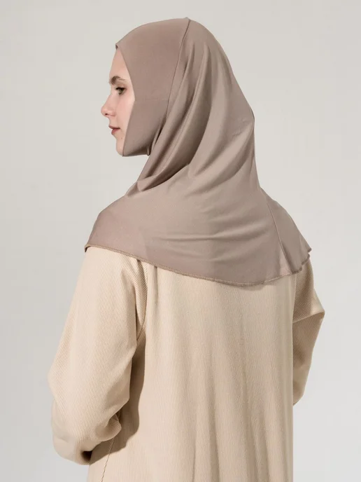Muslim Dress Хиджаб горянка на завязках, коричневый, фото 7