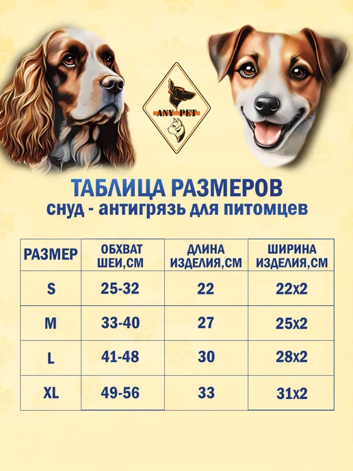 ANY PET Снуд Антигрязь для собак M, серый, фото 2