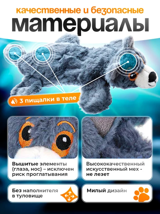Lili Pets Игрушка для собак Медвежонок, синий, фото 2