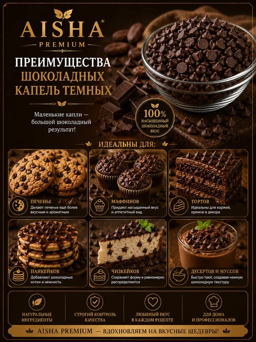 Шоколадные молочные капли для выпечки, Термостабильные, фото 2