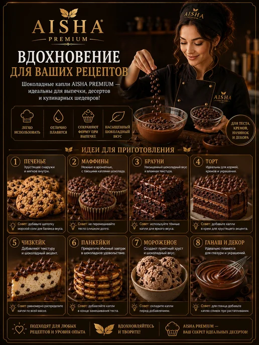 Шоколадные молочные капли для выпечки, Термостабильные, фото 8