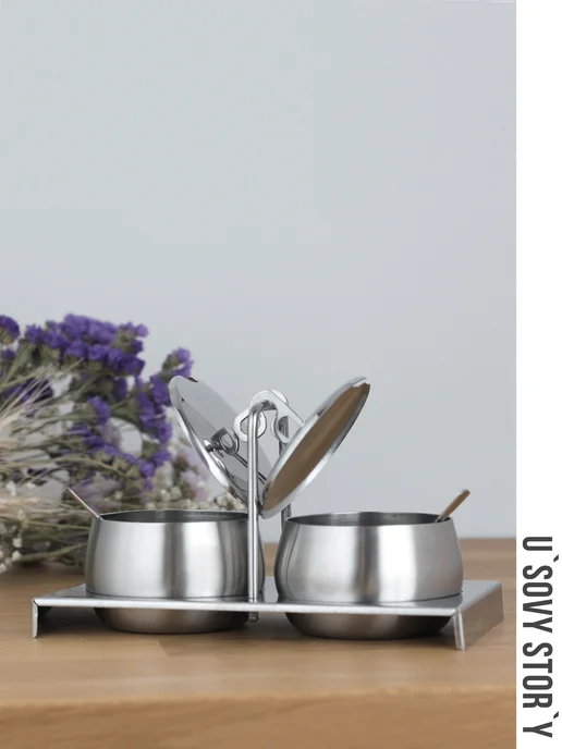 u`Sovy stor`y Набор из двух сахарниц 2х250 мл с ложками и крышками, 2x250, фото 9