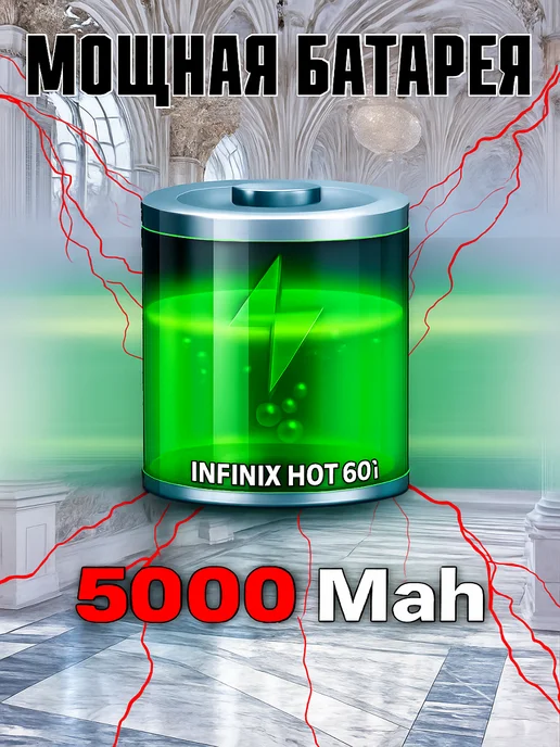 Смартфон Infinix Hot 60I 6/256 ГБ, черный, фото 5
