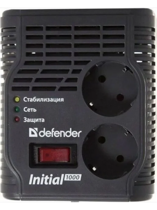 DEFENDER Стабилизатор напряжения (99033) AVR Typhoon 1000 320Вт, 320 Вт, фото 2