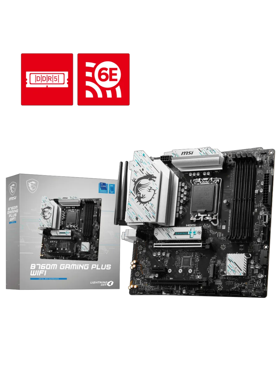 Материнская плата B760M Gaming Plus Wi-Fi, LGA1700 MSI 396720978 купить за 13 566 ₽ в интернет‑магазине Wildberries