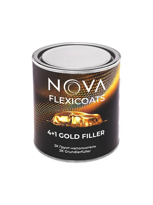 NOVA Flexicoats Акриловый грунт-наполнитель NOVA 4+1 Gold серый 0,8 + 0,2 л, 200 мл, фото 4