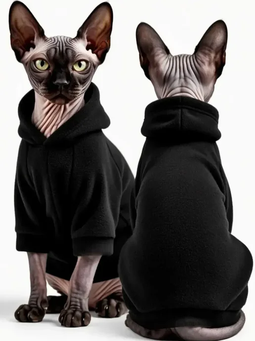 Mon pompon Костюм для кота одежда для сфинкса, черный