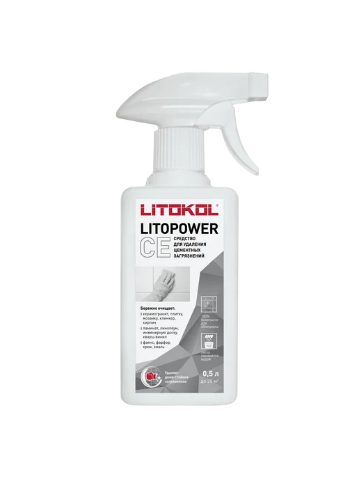 LITOKOL Очиститель от цемента LITOPOWER CE (1л), 0,5 л, фото 3