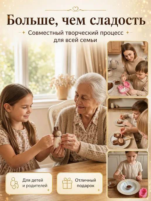 СЛУЖБА СЧАСТЬЯ Набор для приготовления шоколада Лабубу (3 шт) подарок, 3 шт, фото 6