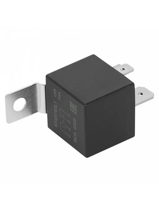 STARTVOLT Реле 4 контактное 12V 70A с кронштейном без резистора, вариант, фото 8