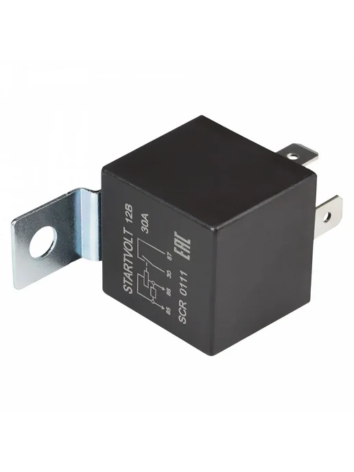 STARTVOLT Реле 4 контактное 12V 30A с кронштейном с резистором, вариант, фото 8