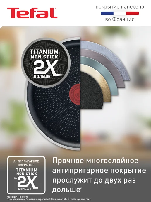 Tefal Сковорода Force 28 см, с антипригарным покрытием, черный, фото 3