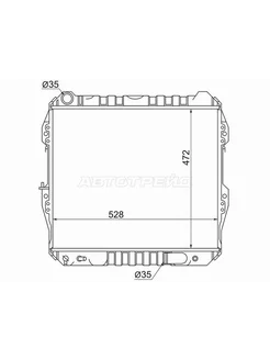 SAT Радиатор охлаждения двигателя для Тойота, Хайлюкс TY0013TDI