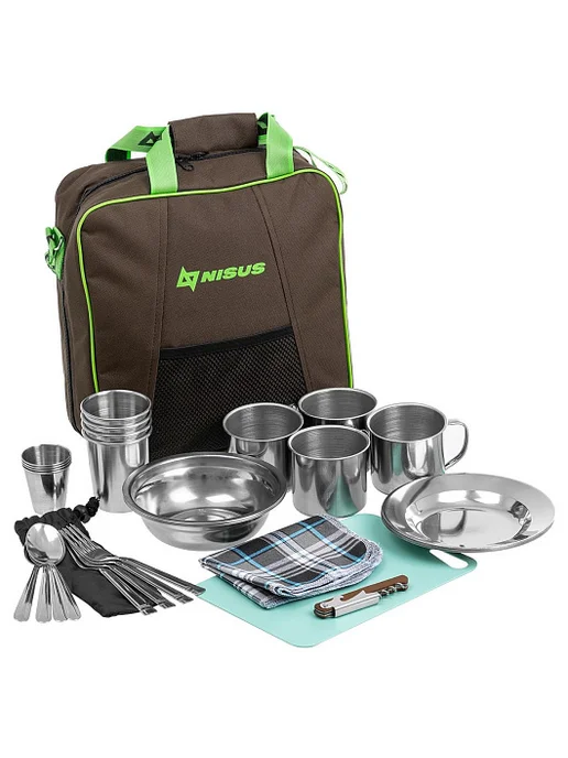 Nisus Набор для пикника Picnic на 4 персоны коричневый, коричневый