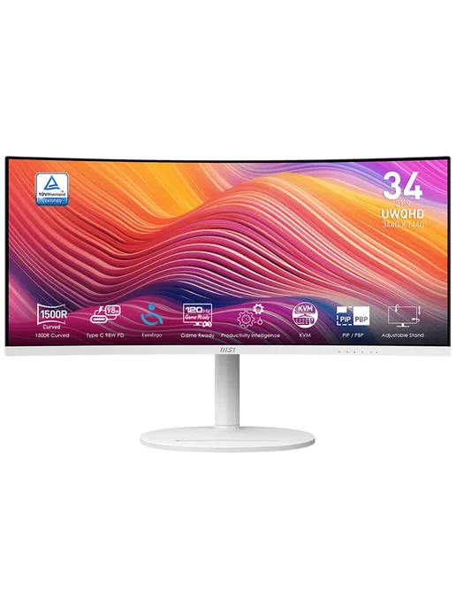 MSI 34" Монитор Modern MD342CQPW, VA, 3440x1440, 120Гц (9S6-3PC5, 3440x1440, фото 2