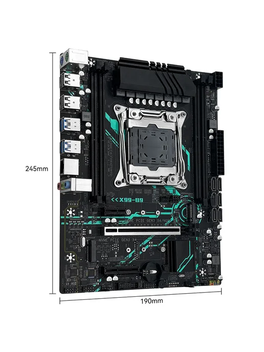 Machinst X99 Материнская плата B9 LGA 2011-3 DDR4 128GB MAX M-ATX, 128 ГБ, фото 4