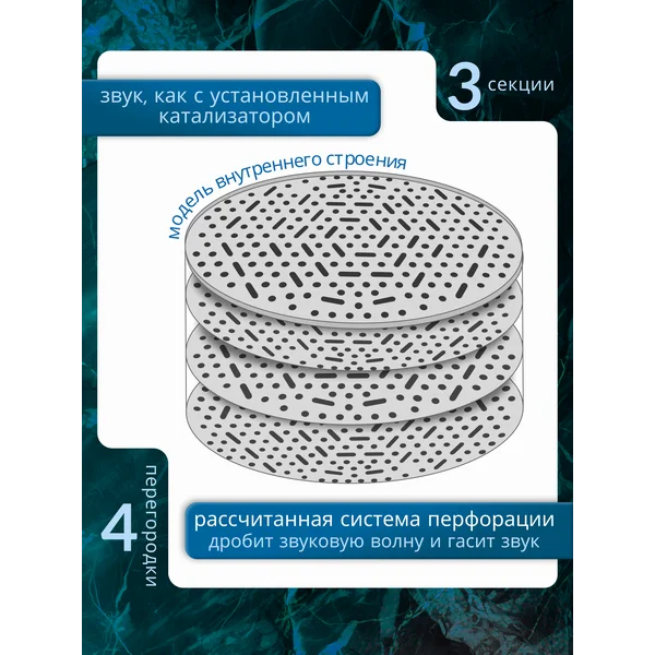 Пламегаситель Lada X-Ray 1,6/1,8L Резонатор секционный