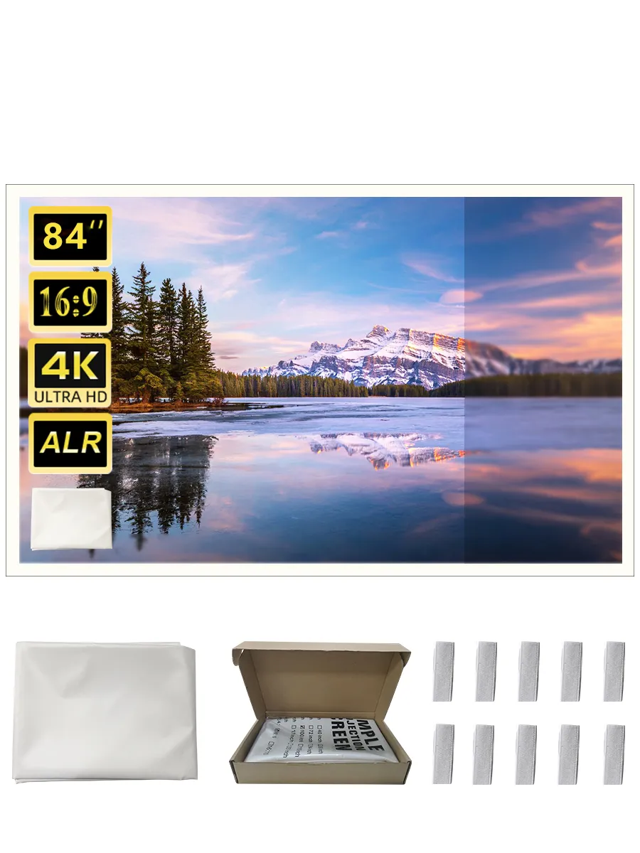 84" Белый ALR Антибликовый Экран для Проектора