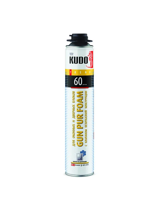 KUDO Пена монтажная профи 750мл Trend Window 60, 1 л