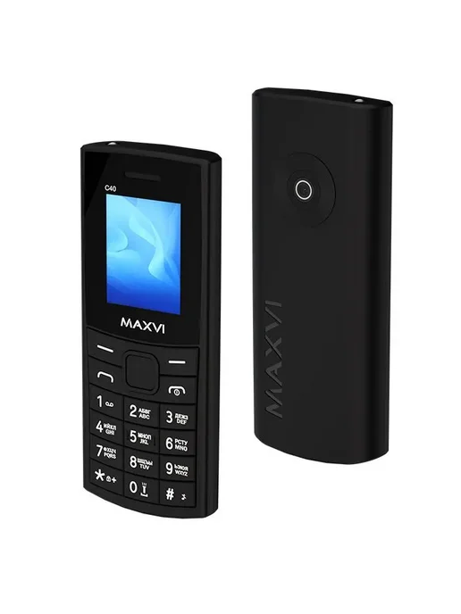 Maxvi Телефон мобильный кнопочный C40, черный, черный, фото 2