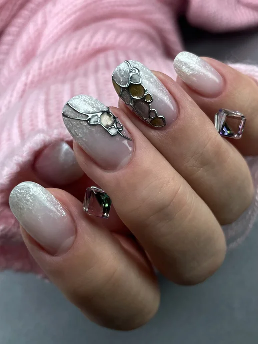 mnail Гель-краска серебро с зеркальным эффектом 5г, 5 г, фото 2