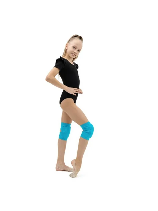 Grace Dance Наколенники для гимнастики и танцев, бирюзовые, р. M, голубой, фото 3