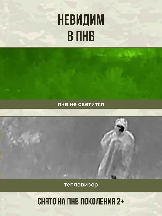 Пончо накидка защита от тепловизора, антидроновый плащ, вариант, фото 5