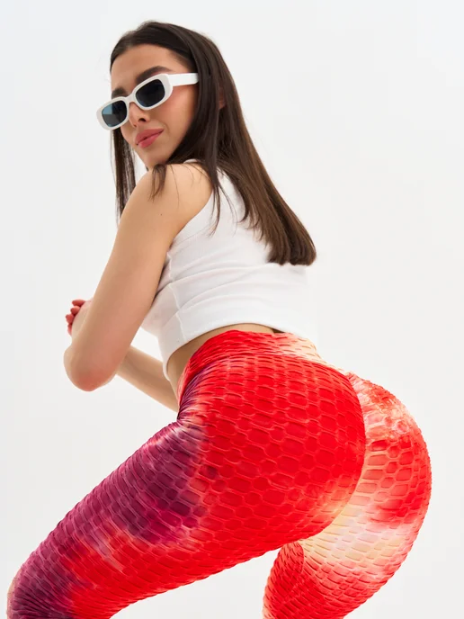 Z&M MODA Капри Вафли, красный, фото 2