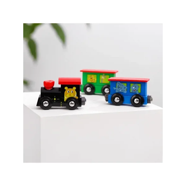 Паровоз деревянный на магнитах