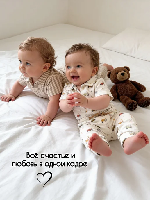 Жанэт Штанишки трикотажные для новорожденных малышей, 2шт. в уп, 2 шт, фото 6