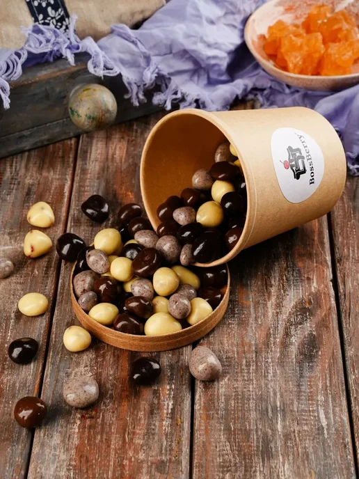 BossBerry Вишня в шоколаде и йогуртовой глазури ассорти 170 г, 170 г, фото 3