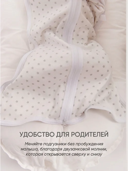 ТяпА Пеленка кокон для новорожденных, серый, фото 4