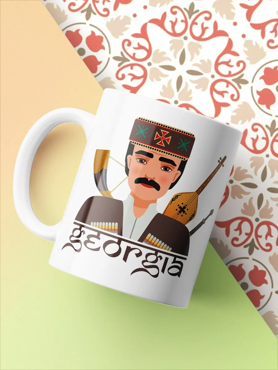 Кружка Грузинский Мужчина Национальная Культура Музыкальные
