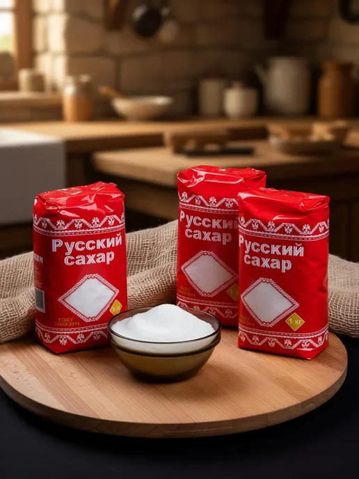 РусАгро Сахар песок "Русский" 1 кг . 10 шт, 1 кг, 10 шт, фото 5