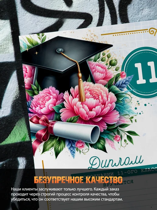 Малина-принт. Типография Диплом об окончании 11 класса, вариант, фото 4