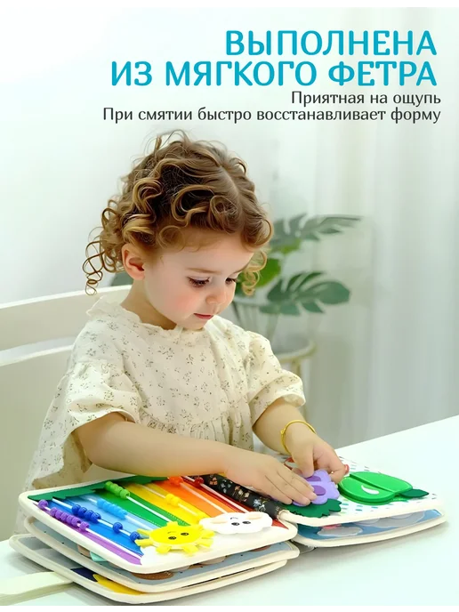 ЭтоBalon Мягкая книжка игрушка фетровая для детей от года Ёжик, вариант, фото 2