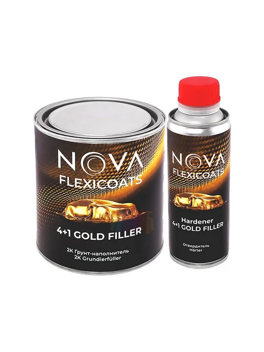 NOVA Flexicoats NOVA 4+1 Gold Filler Грунт-наполнитель серый 0,8 + 0,2 л, 200 мл