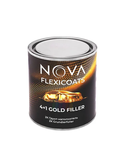 NOVA Flexicoats NOVA 4+1 Gold Filler Грунт-наполнитель серый 0,8 + 0,2 л, 200 мл, фото 2