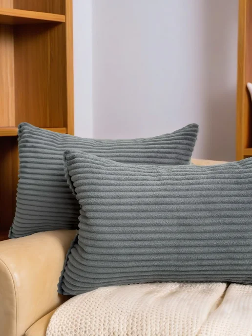 Дача Комфорт Подушка декоративная 37X25СМ велюр 2 шт, 37x25 см, 2 шт, фото 4
