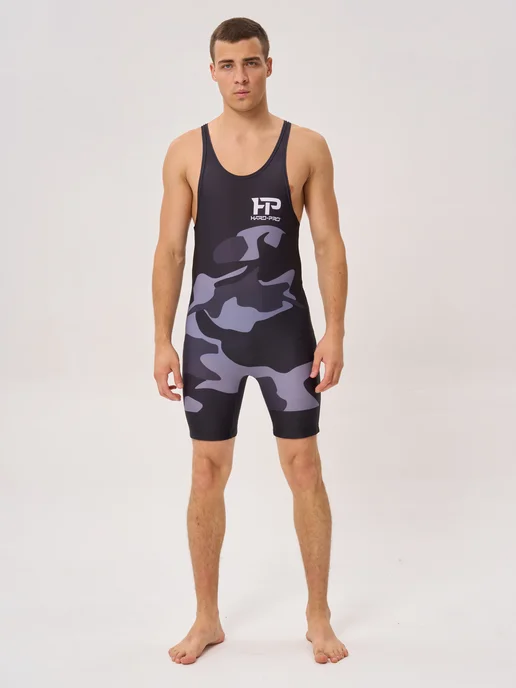 HARD-PRO Трико борцовское Camo Black, черный, фото 2