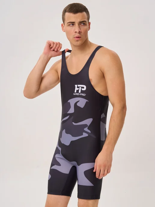 HARD-PRO Трико борцовское Camo Black, черный, фото 5