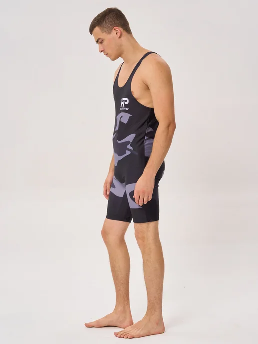 HARD-PRO Трико борцовское Camo Black, черный, фото 7