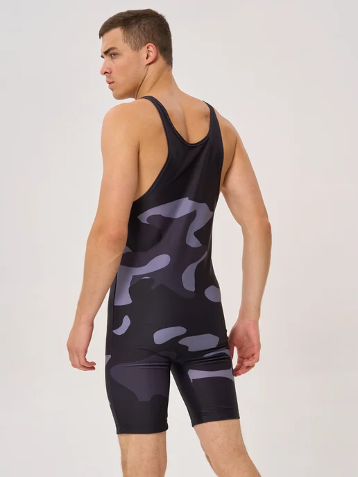 HARD-PRO Трико борцовское Camo Black, черный, фото 8