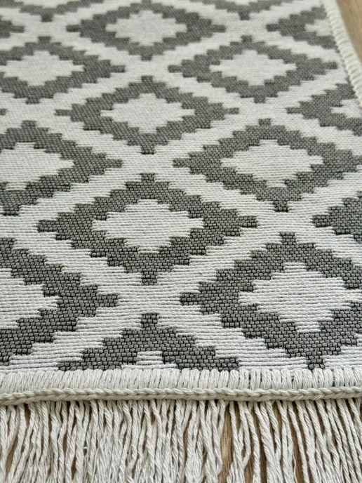 MUSAFIR HOME Коврик комнатный хлопковый двусторонний 60×90, вариант, фото 4