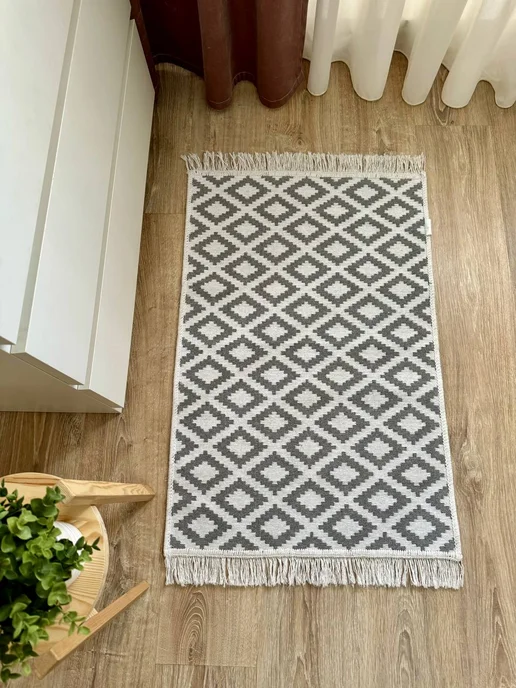 MUSAFIR HOME Коврик комнатный хлопковый двусторонний 60×90, вариант, фото 5