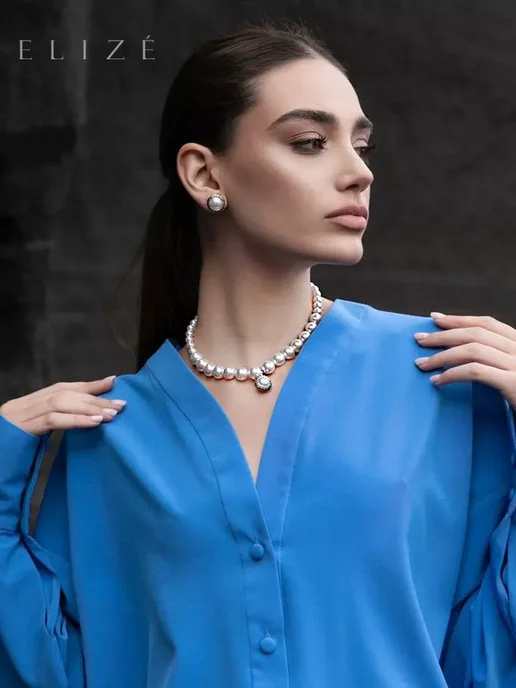 Жемчужное ожерелье Swarovski с подвеской Elizé