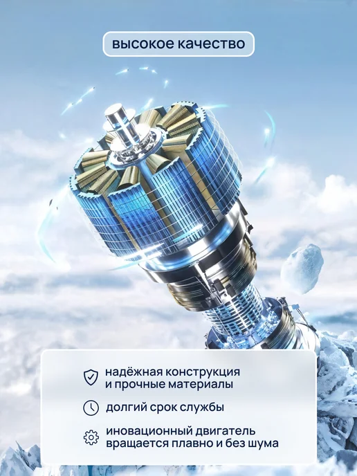 VITAKAI Портативный мини вентилятор ручной, черный, фото 8