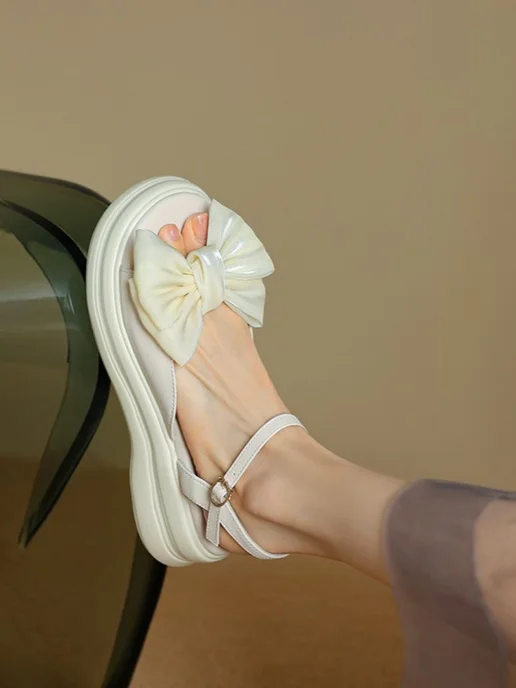 Ola-la shoes Босоножки летние на платформе, белый, фото 3